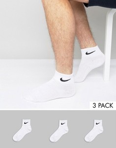 3 пары носков длиной три четверти Nike SX4706-101 - Белый