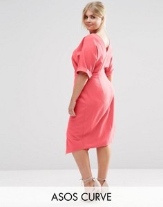 Однотонное платье ASOS CURVE - Розовый