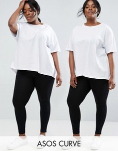 2 пары длинных леггинсов ASOS CURVE - Черный