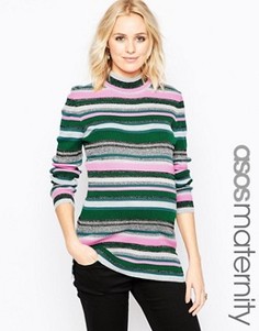 Трикотажная туника в полоску ASOS Maternity - Мульти