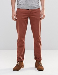 Красно-бурые эластичные узкие джинсы ASOS - Коричневый