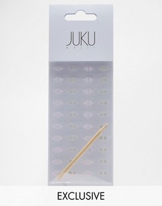 Набор треугольных наклеек на ногти Juku Nails эксклюзивно для ASOS - Серые и фиолетовые - Мульти