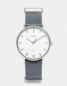 Часы с черным кожаным ремешком Timex Weekender Fairfield TW2P91300 - Черный