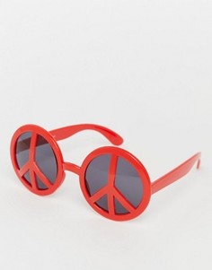 Солнцезащитные очки с оправой в виде пацификов Jeepers Peepers - Красный