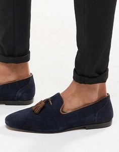 Замшевые лоферы с кисточками ASOS - Темно-синий