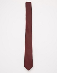 Узкий бордовый галстук ASOS - Красный