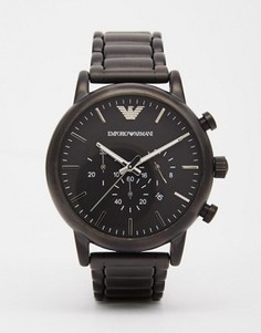 Черные часы с хронографом из нержавеющей стали Emporio Armani AR1895 - Черный