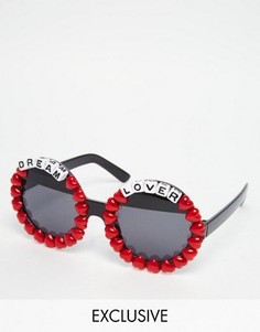 Круглые солнцезащитные очки с сердечками Rad + Refined Dream Lover - Мульти