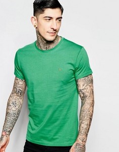 Зеленая футболка зауженного кроя с логотипом Farah - Зеленый