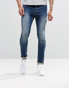 Синие джинсы скинни из денима плотностью 12,5 унций ASOS - Синий