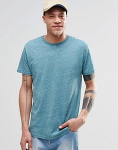 Сине-зеленая меланжевая футболка в полоску Cheap Monday - Синий