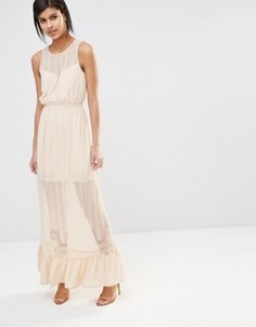 Платье макси с прозрачными вставками и кромкой‑оборкой Vero Moda - Белый