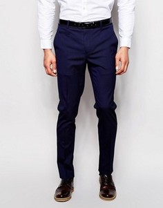 Темно-синие строгие брюки скинни ASOS - Темно-синий