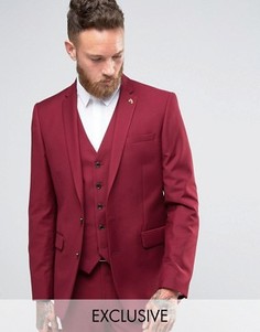 Бордовый зауженный пиджак Farah - Красный