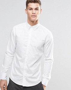 Белая узкая рубашка на пуговицах BOSS Orange by Hugo Boss - Белый