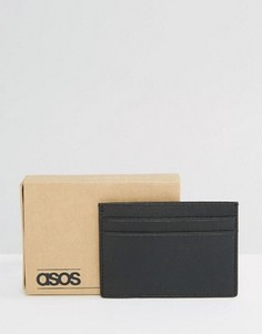 Кожаная черная визитница ASOS - Черный