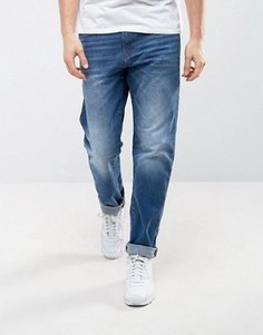 Синие умеренно выбеленные прямые джинсы Esprit - Синий