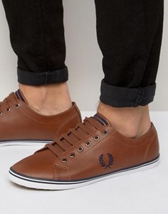 Кожаные кеды Fred Perry Kingston - Коричневый