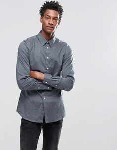 Строгая рубашка узкого кроя с принтом Paul Smith - Синий