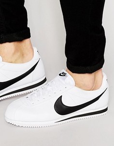 Белые кожаные кроссовки Nike Cortez 749571-100 - Белый