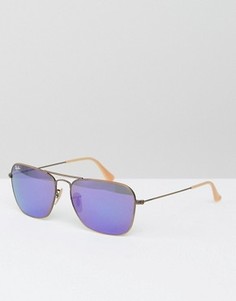 Квадратные солнцезащитные очки-авиаторы Ray-Ban - Золотой