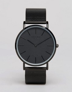 Черные классические часы с сетчатым браслетом Reclaimed Vintage Inspired - Черный