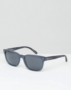 Синие солнцезащитные очки в стиле ретро Giorgio Armani - Синий