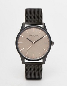 Классические коричневые часы с сетчатым браслетом UNKNOWN - Черный