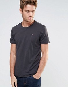 Меланжевая футболка с круглым вырезом Tommy Hilfiger Denim - Черный