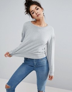 Укороченный oversize-свитшот ASOS - Серый