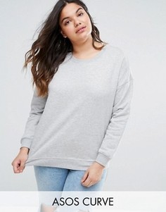 Свитшот бойфренда ASOS CURVE Ultimate - Серый