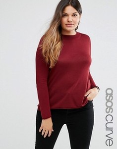 Джемпер с круглым вырезом ASOS CURVE - Красный