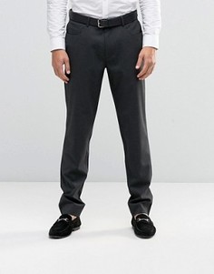Темно-серые строгие брюки скинни с 5 карманами ASOS - Серый