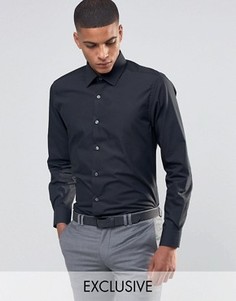 Зауженная рубашка в строгом стиле Number Eight Savile Row - Черный