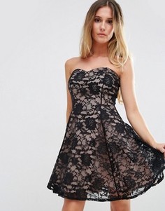 Кружевное платье с вырезом сердечком Jessica Wright - Черный