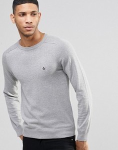 Хлопковый джемпер с круглым вырезом Original Penguin - Серый