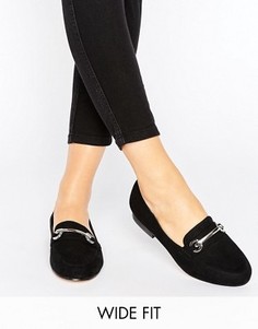 Лоферы для широкой стопы ASOS MINERAL - Черный