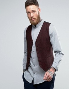 Красный фактурный жилет скинни ASOS - Красный