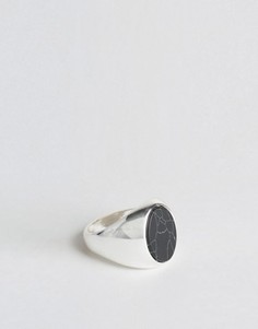 Кольцо с овальным камнем Chained & Able - Серебряный