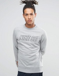 Серый свитшот с круглым вырезом Nike SB Everett Reveal 800139-063 - Серый