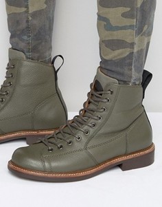 Кожаные ботинки на шнуровке G-Star Roofer - Зеленый