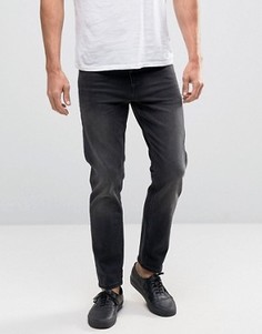 Черные выбеленные укороченные джинсы слим плотностью 12,5 унции ASOS - Черный