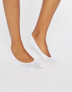 Белые хлопковые невидимые носки Jonathan Aston - Белый