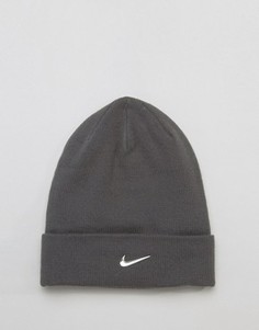 Серая шапка-бини с логотипом Nike 803734-021 - Серый