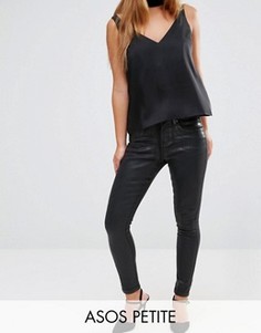 Черные джинсы с покрытием ASOS PETITE SCULPT ME Premium - Черный