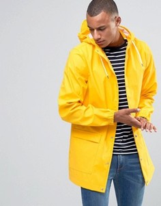 Водонепроницаемая куртка средней длины с капюшоном D-Struct - Желтый