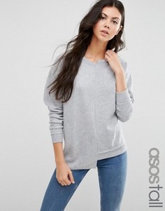 Свитшот с деконструированными вставками ASOS TALL - Серый