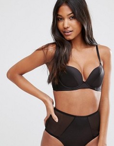 Атласный бюстгальтер пуш-ап ASOS Deme - Черный
