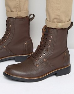 Кожаные ботинки на шнуровке G-Star Labour - Коричневый