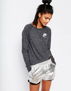 Свитшот в винтажном стиле с круглым вырезом Nike Gym - Серый